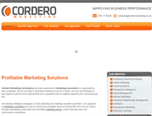 Tablet Screenshot of corderomarketing.co.uk